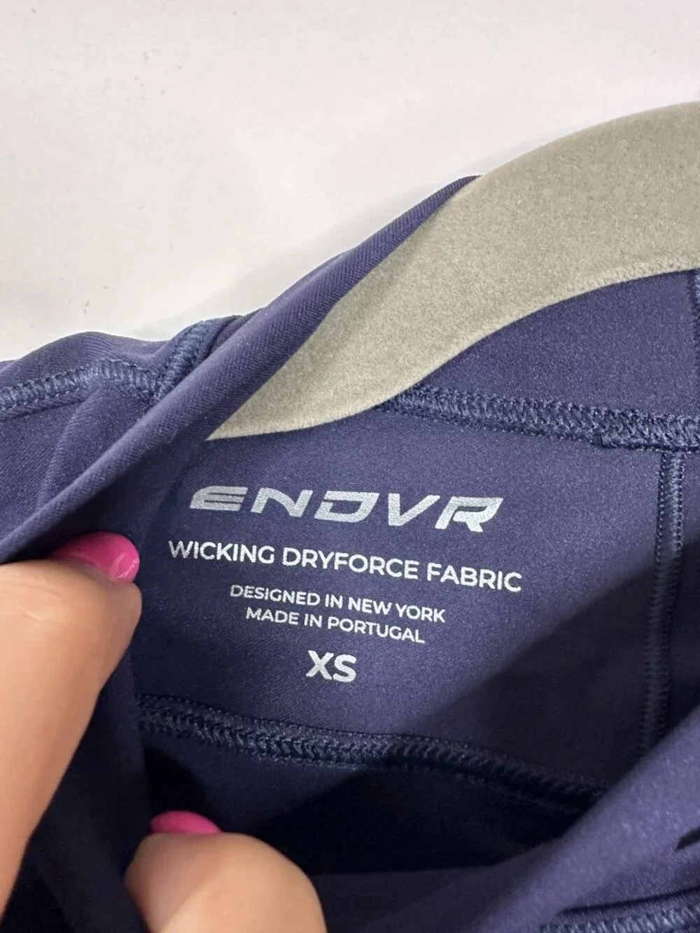 NWT Endeavor DRYFORCE® Long Sleeve Mock Neck French Navy XS Performance Workout
